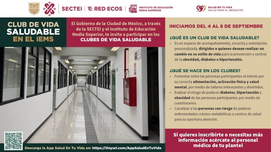 ¡Te invitamos a participar en los Clubes de Vida Saludable!