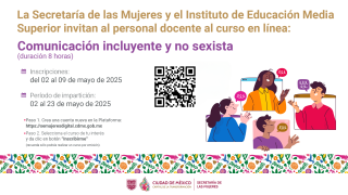 Curso en línea: Comunicación incluyente y no sexista.